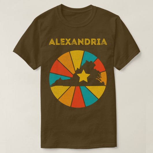 Alexandria Virginia Vintag Distressed Souvenir 1 T-Shirt (Design vorne)