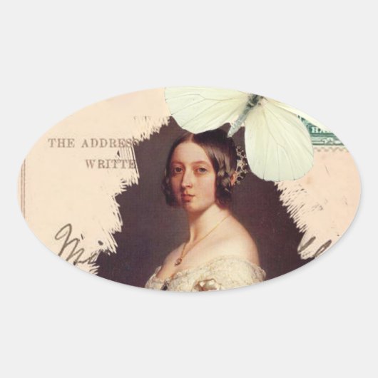 Alexandrina Victoria Ovaler Aufkleber (Vorderseite)