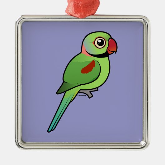 AlexandrineParakeet Ornament Aus Metall (Vorne)