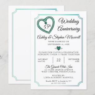 Alexandrit-Diamant-55.-Hochzeitstag-Party Einladung