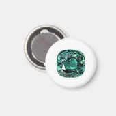 Alexandrit-Edelstein Magnet (Vorderseite/Rückseite)