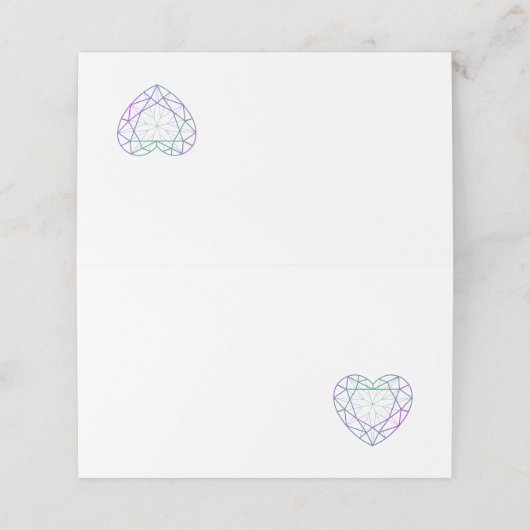 Alexandrite 55. Jubiläum Platzkarten (Außenseite Aufgefaltet)