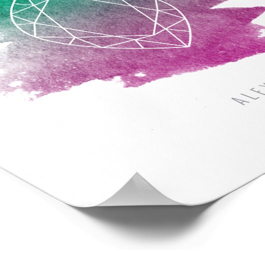 Alexandrite Birthstone Poster (Ecke)