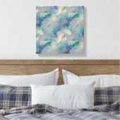 Alexandrite Blue Glassy Texture Leinwanddruck (Insitu (Schlafzimmer))