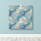 Alexandrite Blue Glassy Texture Leinwanddruck (Insitu (Holzboden))