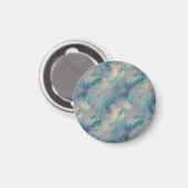 Alexandrite Blue Glassy Texture Magnet (Vorderseite/Rückseite)