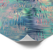 Alexandrite Blue Glassy Texture Poster (Ecke)