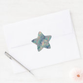 Alexandrite Blue Glassy Texture Stern-Aufkleber (Umschlag)