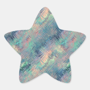 Alexandrite Blue Glassy Texture Stern-Aufkleber