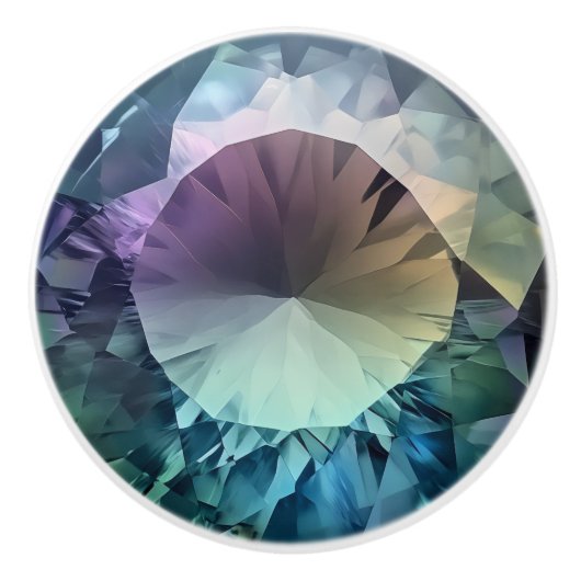 Alexandrite Crystal Pattern Keramikknauf (Vorderseite)