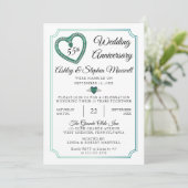 Alexandrite Diamond 55. Party zum Hochzeitstag Einladung (Stehend Vorderseite)