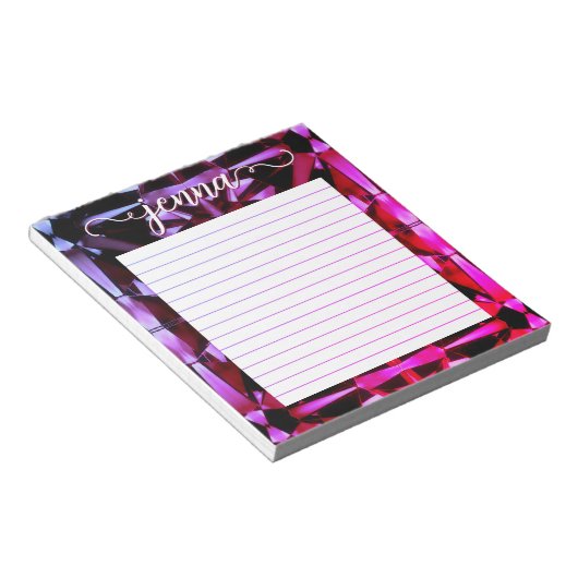 Alexandrite Gemstone Lined Personalisiert Notizblock (angewinkelt)