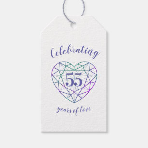 Alexandrite Jahrestag 55. Herzgeschenk Tags Geschenkanhänger