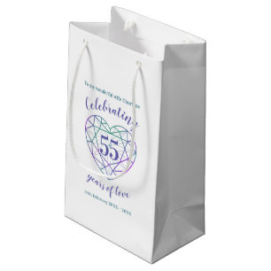 Alexandrite Jubiläum 55 Jahre Liebe Geschenktasche Kleine Geschenktüte