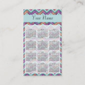 Alexandrite Zickzack Zig Zag Pattern Business Card Visitenkarte (Rückseite)