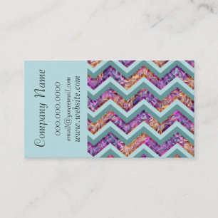 Alexandrite Zickzack Zig Zag Pattern Business Card Visitenkarte