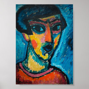 Alexeij Jawlensky Kopf in Blau, Art Poster