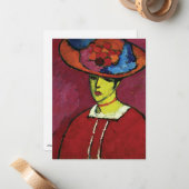Alexej von Jawlensky, Schokko mit Tellerhut Mitteilungskarte (Vorderseite/Rückseite Beispiel)