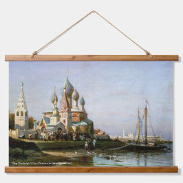 Alexey Bogolyuboff. Die Kreuzprozession... Wandteppich Mit Holzrahmen