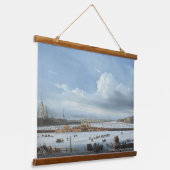 Alexey Bogolyuboff. Sledding on the Neva River... Wandteppich Mit Holzrahmen (Gewinkelt)