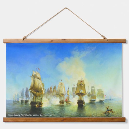 Alexey Bogolyuboff. The Mount Athos Battle... Wandteppich Mit Holzrahmen (Vorne)