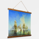 Alexey Bogolyuboff. The Mount Athos Battle... Wandteppich Mit Holzrahmen (Gewinkelt)