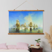 Alexey Bogolyuboff. The Mount Athos Battle... Wandteppich Mit Holzrahmen (Schlafzimmer)