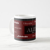 Alexinternationale NamensTasse Kaffeetasse (Vorderseite Links)