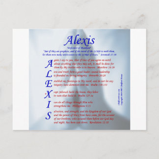 Alexis Acrostic Postkarte
