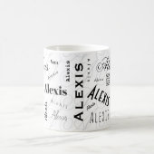 Alexis Benutzername Schwarze Weiße Kaffeetasse (Mittel)