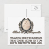 Alexis de Tocqueville Quote: America's Lifetime Postkarte (Vorne/Hinten)