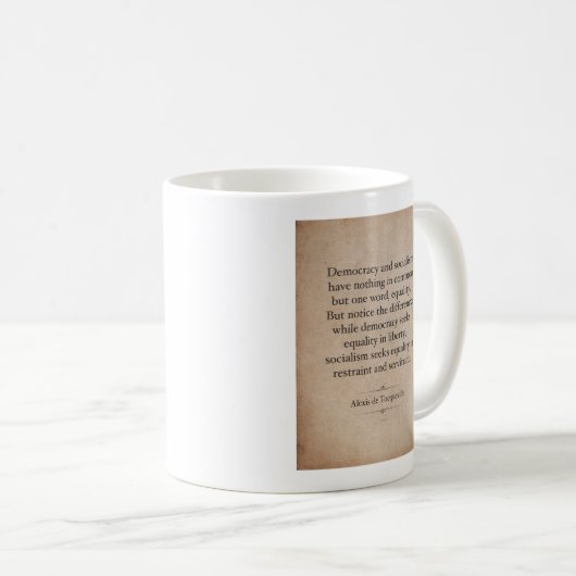 Alexis de Tocqueville Zitat Kaffeetasse (VorderseiteRechts)