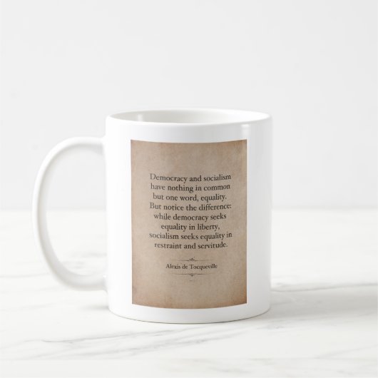 Alexis de Tocqueville Zitat Kaffeetasse (Links)