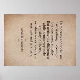 Alexis de Tocqueville Zitat Poster