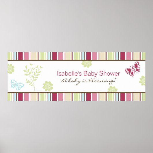 Alexis Garden Baby Shower Banner Poster (Vorne)