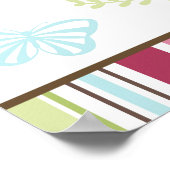 Alexis Garden Baby Shower Banner Poster (Ecke)