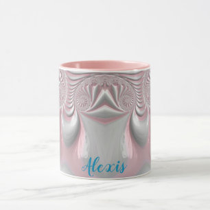 ALEXIS ~ GLOSSY 3D Glossy Pink White Tasse