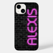 ALEXIS in PINK Neonlicht Case-Mate iPhone Hülle (Rückseite)