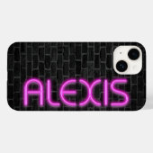 ALEXIS in PINK Neonlicht Case-Mate iPhone Hülle (Rückseite (Horizontal))