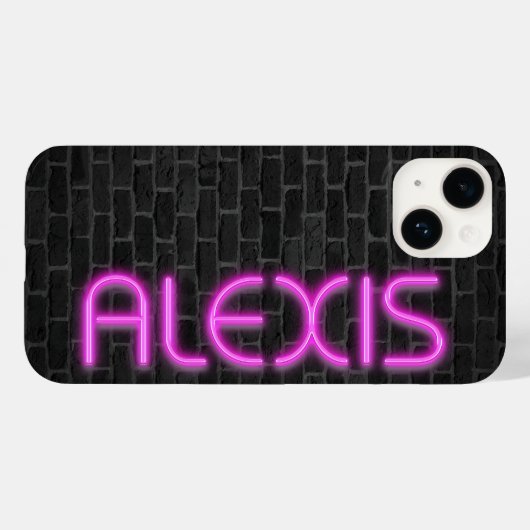 ALEXIS in PINK Neonlicht Case-Mate iPhone Hülle (Rückseite (Horizontal))