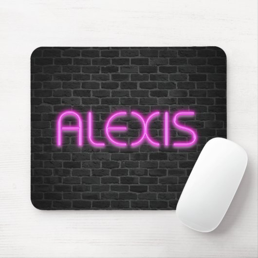 ALEXIS in rosa Neonleuchten Mousepad (Mit Mouse)