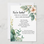 Alex's Floral 10. Geburtstag Einladung (Vorderseite)