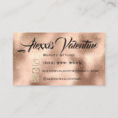 Alexxis Makeup Brow Lashes Glitzer Tropfen Spark Visitenkarte (Rückseite)