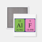 Alf-Periodenmagnet Magnet (Vorderseite/Rückseite)