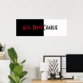 Alfa, Bravo Charlie Poster (Heimbüro)