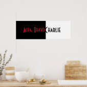 Alfa, Bravo Charlie Poster (Küche)