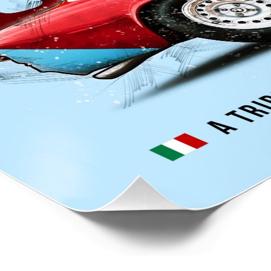 Alfa Giulia 1600 Tribute Poster (Ecke)