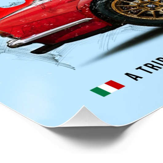 Alfa Giulia 2000 Tribute Poster (Ecke)