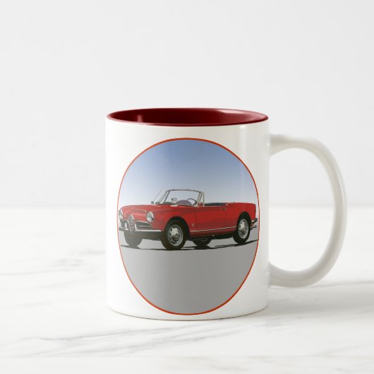 Alfa Romeo 1600 Giulla Spider Zweifarbige Tasse (Rechts)