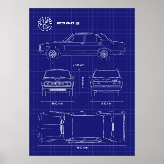 Alfa Romeo 2 300 Poster (Vorne)